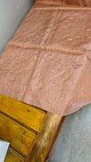 Dusty peach hand embroidered tussar saree