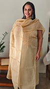 Beige net kota salwar suit