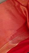 Red jamdani Matka silks saree - CL238