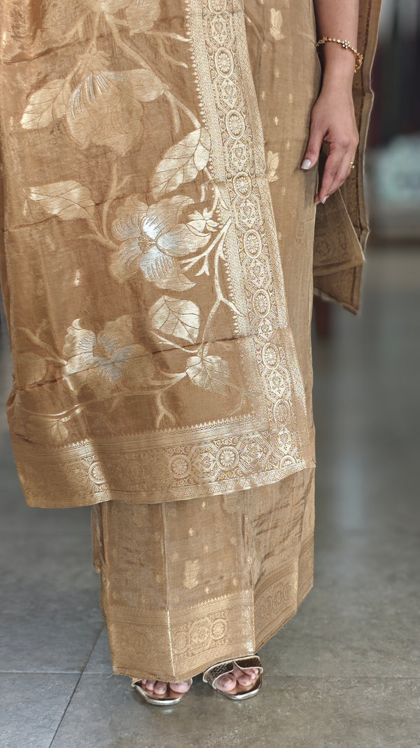 Golden beige banarasi salwar suit - MRR95