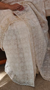 Off white tepchi kota cutwork saree