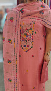 Light Pink chanderi salwar suit