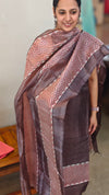 Dark Brown tussar silk suit