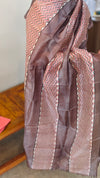 Dark Brown tussar silk suit