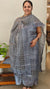 Grey and black tussar silk suit