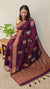 Dark wine banarasi silk saree