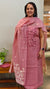 Pink linen chanderi suit
