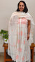Peach on off white mul chanderi suit