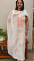 Milky white andlight peach mal chanderi chikankari suit
