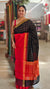 Black and red Raw silk saree