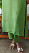 Chartreusegreen modal silk top