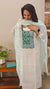 White and Mint green net kota suit