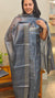 Aegean blue tussar silk salwar suit
