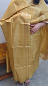 Golden mustard tussar silk salwarsuit