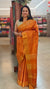 Burnt orange desi tussar silk saree