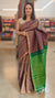 Brown and purple shade raw silk saree - SRW6_37