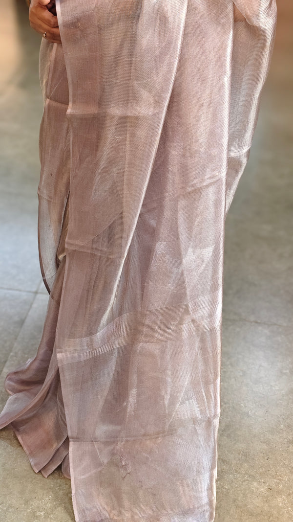 Mauve tissue silk saree - SNM42 - 2M83