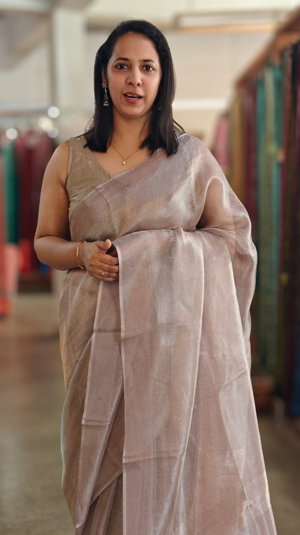 Mauve tissue silk saree - SNM42 - 2M83