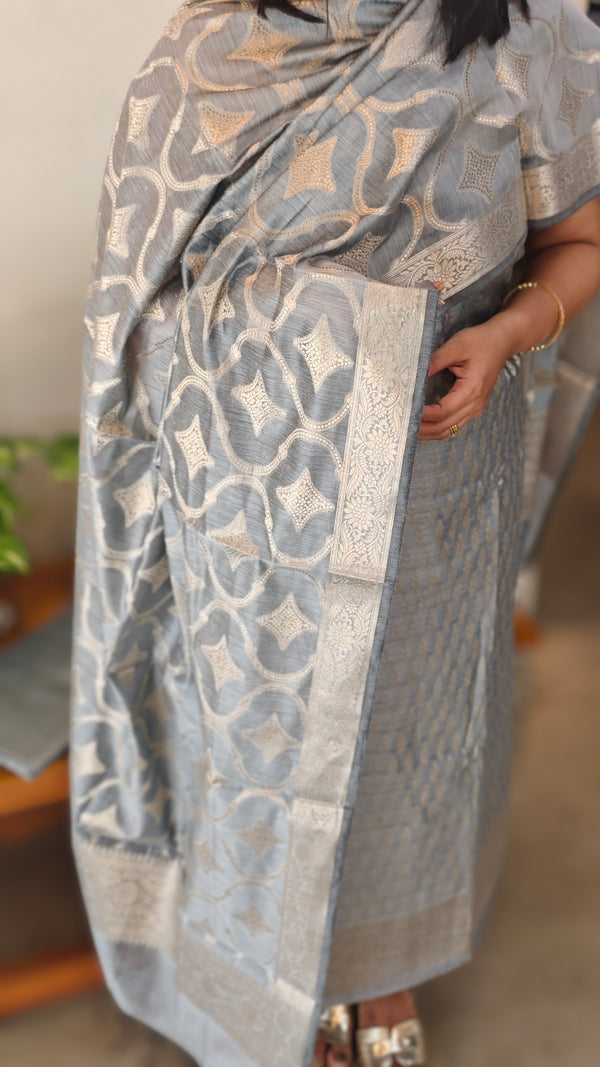 Grey Banarasisalwar suit -MCB11