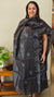 Black embroidered tussar silk suit - RAD41