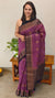 Purple semi linen banarasi salwar saree