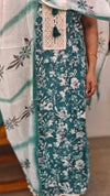 Teal blue net kota suit