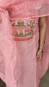 Peachhand embroidered net kota suit