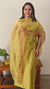 Mustard suit with organza dupatta