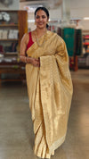 Golden beige banarasi saree