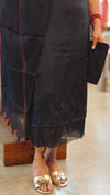 Black silky kota suit