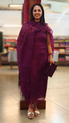 Purple silky kota suit
