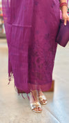 Purple silky kota suit