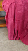 Dark peach tussar silk saree