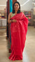 Strawberry pink tussar silk saree