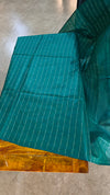 Peacock green tussar silk saree - 3754