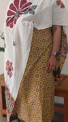 Mustard ajrakh printed cotton suit