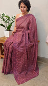 Dark mauve tepchi kota saree - V1099