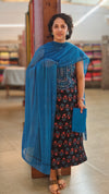 Black and Blue ajrakh printed suit