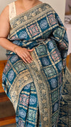 Turquoise gharchola silk saree