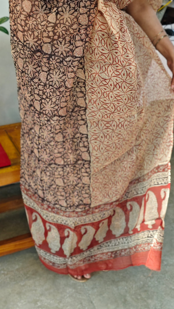 Printed kota doria salwar suit - GD331
