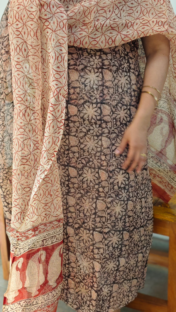 Printed kota doria salwar suit - GD331