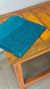 Turquoise net kota suit with crochet