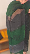 Black and green super net kota suit
