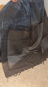 Black organza saree