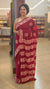Dark pink cotton saree