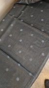 Grey tussar silk saree N113