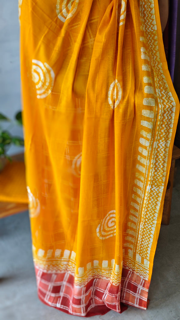Burnt orange and mustard cotton suit