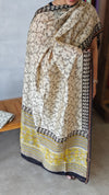MC059 - Mustard and cream chanderi silk suit