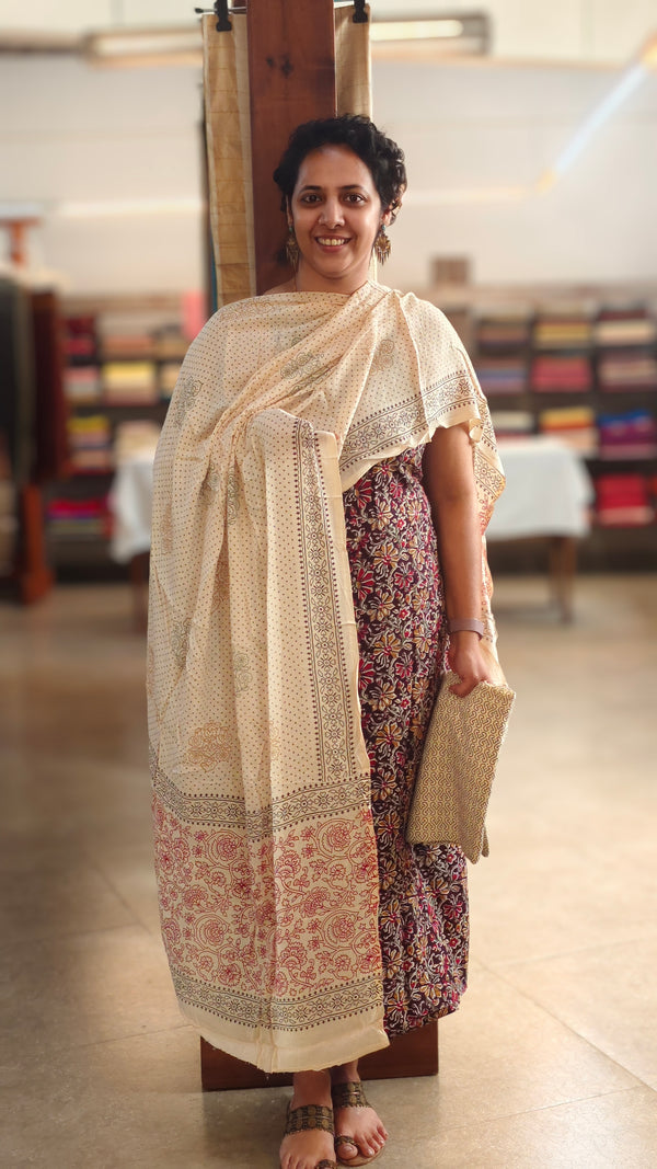 Printed cotton suit
