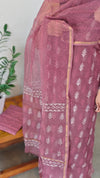 Dark pink kota doria salwar suit